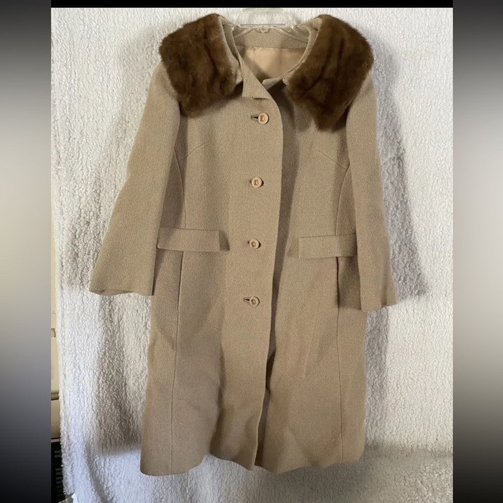 Rothmoor coat full length fur collar size medium